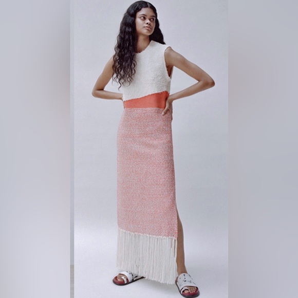 Marina Moscone 2021 Resort color block dress